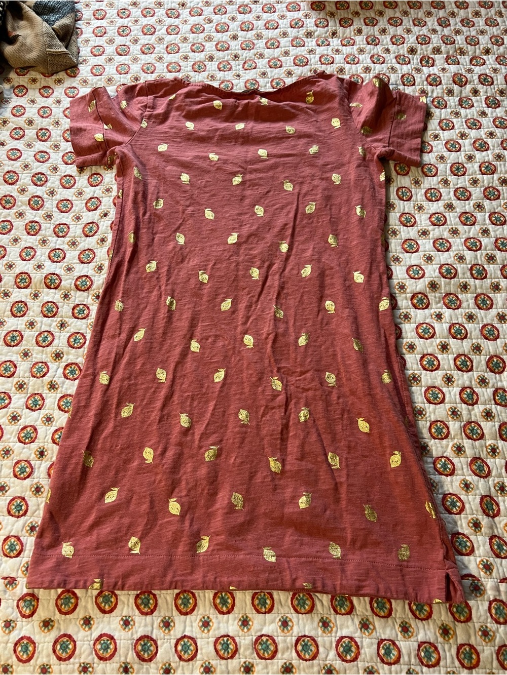 EUC Boden Metallic Lemon Jersey Shirt Dress size 2 - Picture 5 of 8
